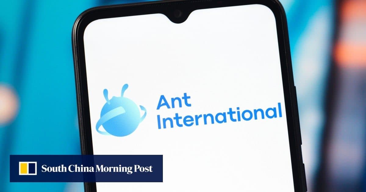 Alipay+ payment signage at a merchant storefront, as Ant International raises $1.2 billion