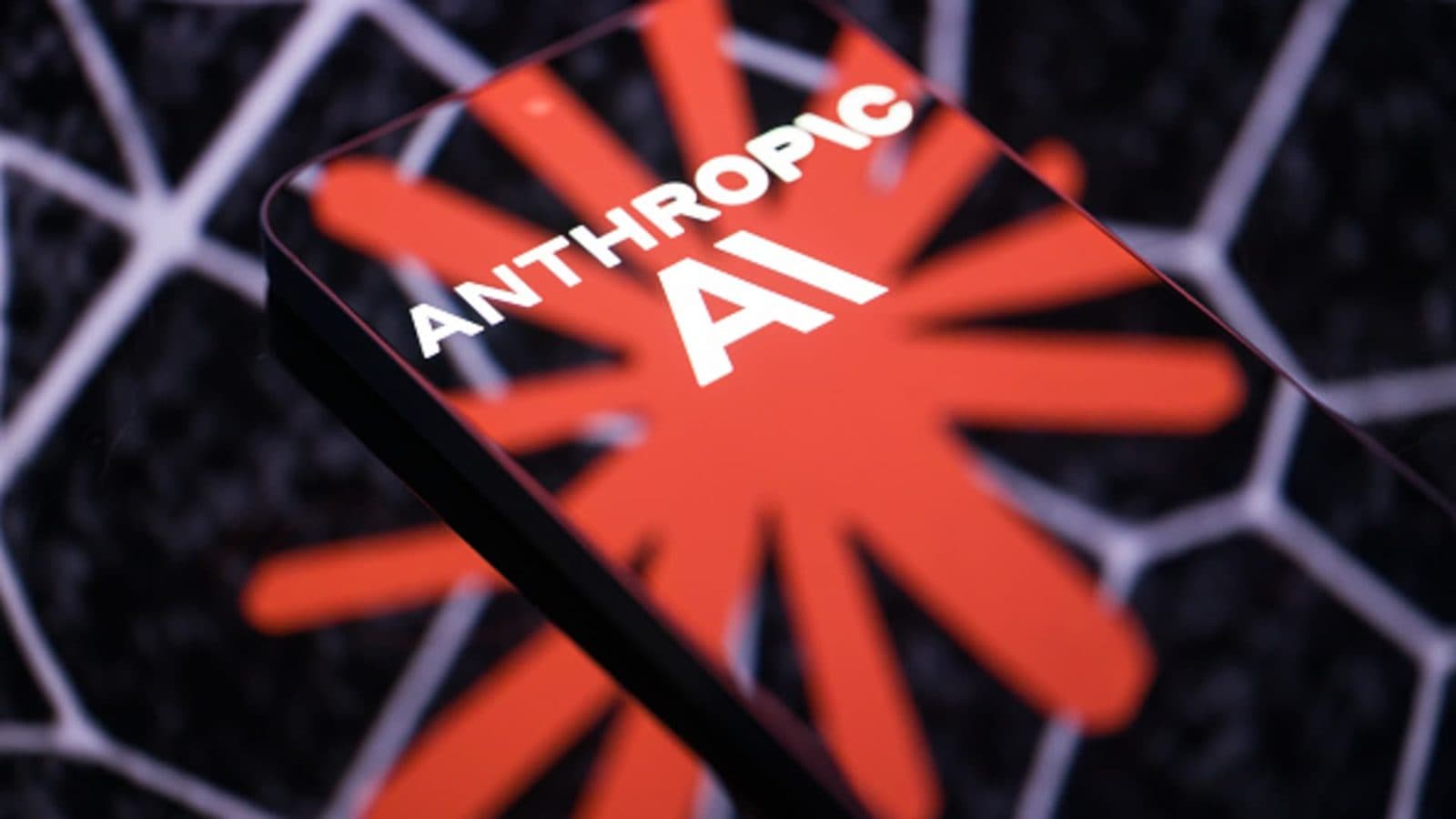 A smartphone displaying the Anthropic AI logo