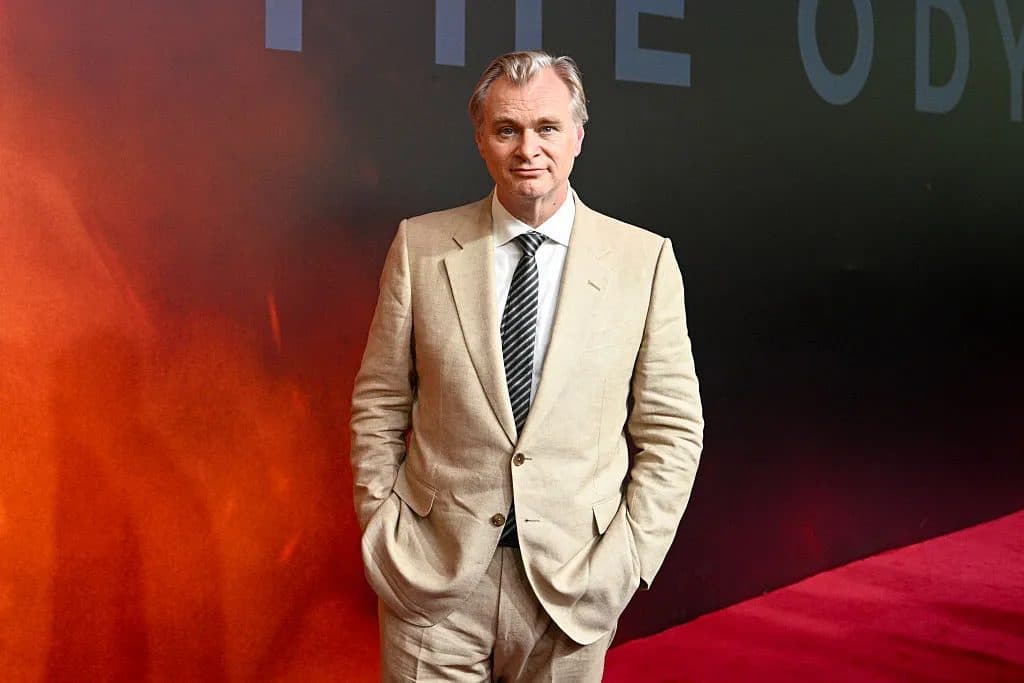 Film director at a press event