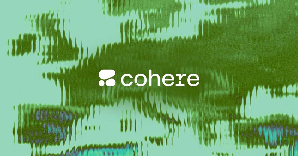 Cohere's own announcement card, published the same day, that it signed Section 1 of the EU Code of Practice