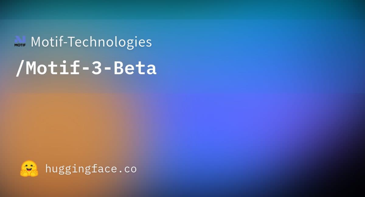 La scheda del modello AI open-weights Motif-3-Beta di Motif Technologies su Hugging Face