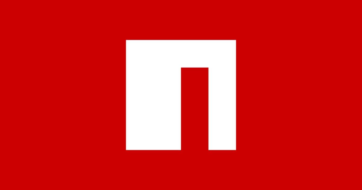 شعار سجل npm: حرف "n" صغير أبيض على مربع أحمر.