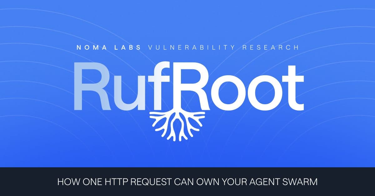 Noma Labs' research card for the RufRoot vulnerability.