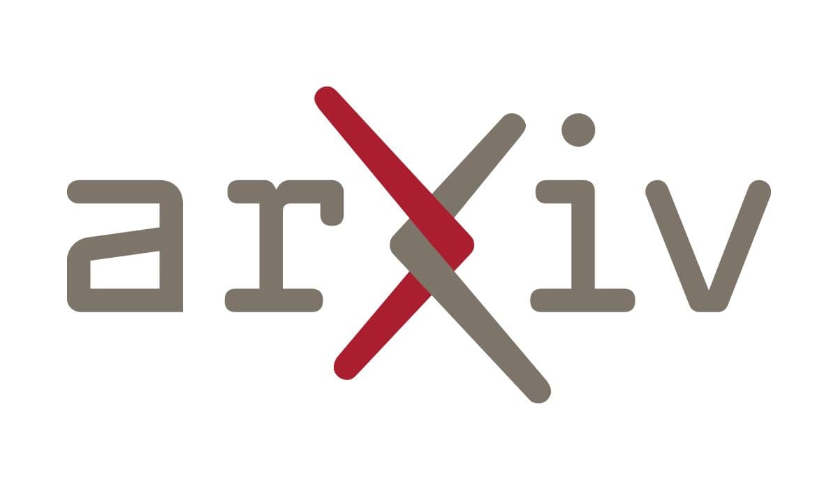 O logotipo do arXiv — a palavra “arXiv” com um X vermelho — em fundo branco.