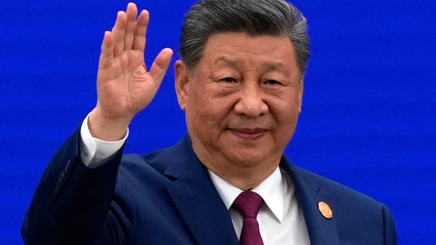 Xi Jinping speaking at the World Artificial Intelligence Conference in Shanghai